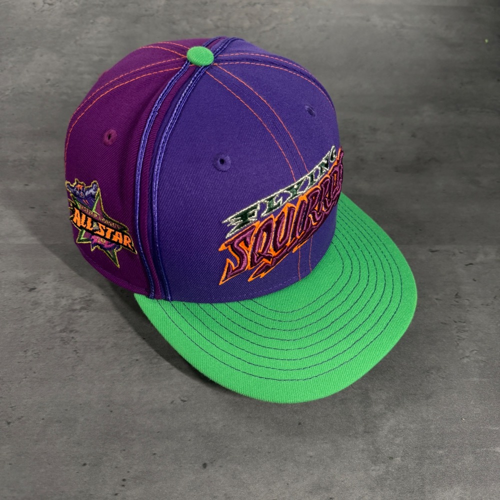 New Era Richmond Flying Squirrels Hat Mens 7 1/4 Purple Green All Star MiLB Cap
